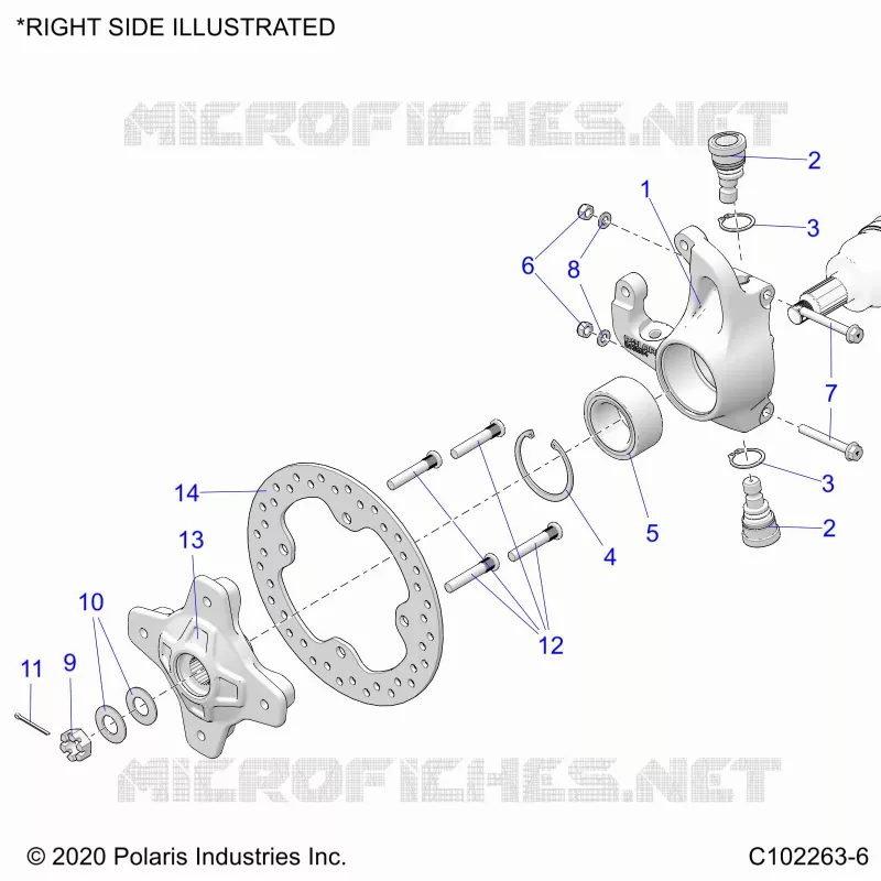 SUSPENSION AVANT HUB, KNUCKLE AND BRAKE DISC