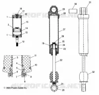 AMORTISSEUR ARRIERE TRACK (M-10)(7043190)