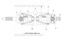 DRIVE TRAIN, TRANSMISSION ARRIERE SHAFT