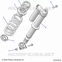 SUSPENSION, REAR SUPPORT AMORTISSEUR 