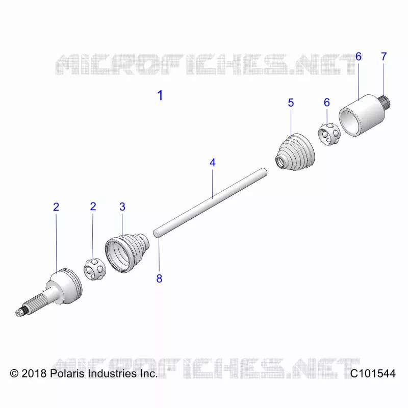 DRIVE TRAIN, DRIVE ARBRE DE TRANSMISSION ARRIERE