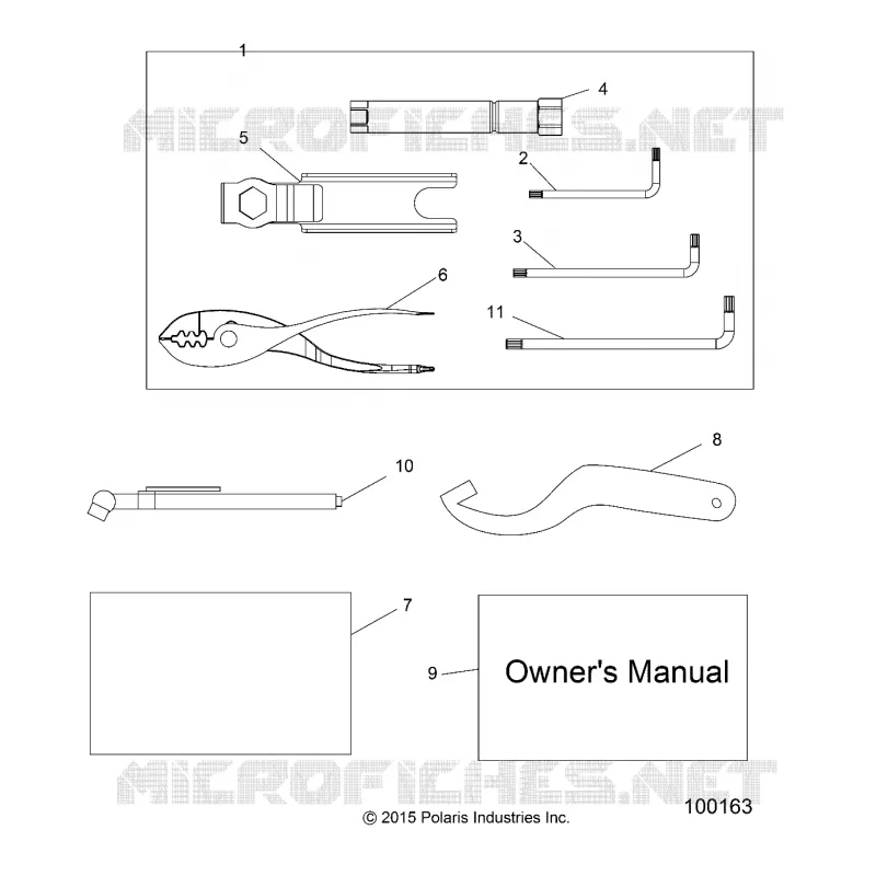 REFERENCES, TOOL KIT AND MANUEL DU PROPRIETAIRE