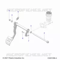BRAKES, PEDAL AND MAITRE CYLINDRE MOUNTING