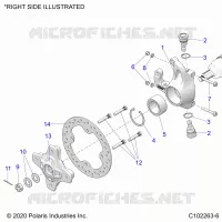 SUSPENSION AVANT HUB, KNUCKLE AND BRAKE DISC