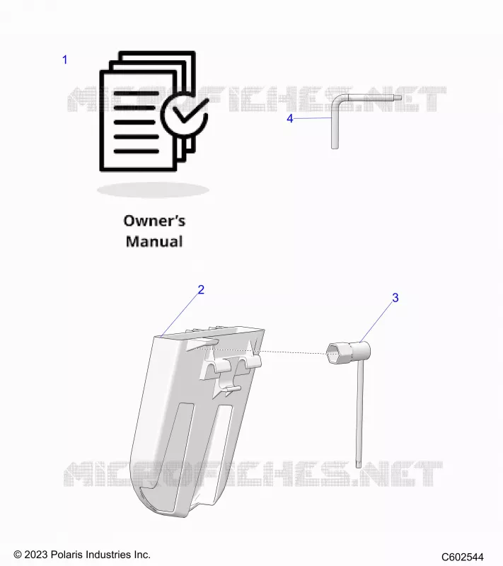 REFERENCES, TOOLS, BELT HOLDER, AND MANUEL DU PROPRIETAIRE