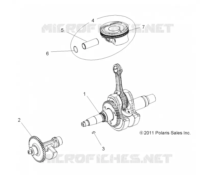 ENGINE, VILEBREQUIN, PISTON AND BALANCE SHAFT