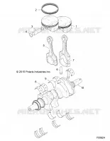 ENGINE, VILEBREQUIN AND PISTON