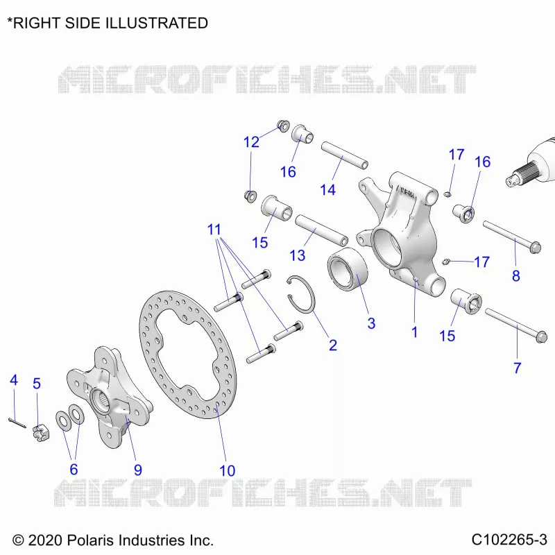 SUSPENSION ARRIERE HUBS, CARRIER AND BRAKE DISC