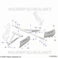 SUSPENSION, A-ARM AND SUPPORT MOUNTING