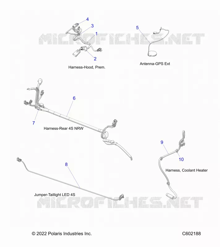 ELECTRICITE, WIRE HARNESSES, HOOD/JUMPERS, GPS