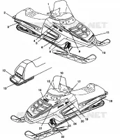 CAPOT-EMBLEMES 500 EFI E942774 and   EFI SKS E942574 (49274127410009)