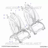 SIEGE BELT MOUNTING, REAR
