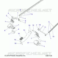 CHASSIS, PROTECTION D'EMBRAYAGE, FOOTRESTS, TUNNEL GRIPS