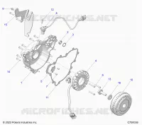 ENGINE, STATOR AND FLYROUE