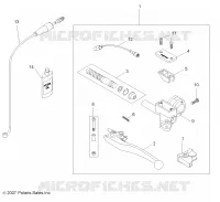 MOTEUR, LEVIER D'EMBRAYAGE and MAITRE CYLINDRE