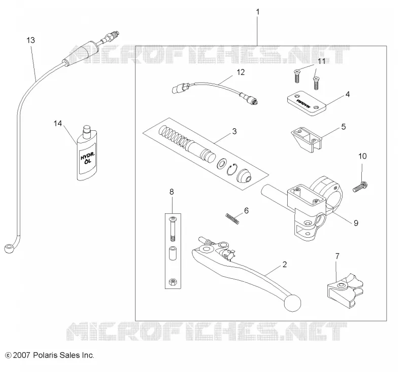 MOTEUR, LEVIER D'EMBRAYAGE and MAITRE CYLINDRE
