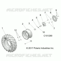 ROUES, FRONT TIRE AND BRAKE DISC