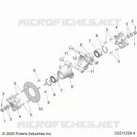 SUSPENSION ARRIERE HUBS, CARRIER AND BRAKE DISC