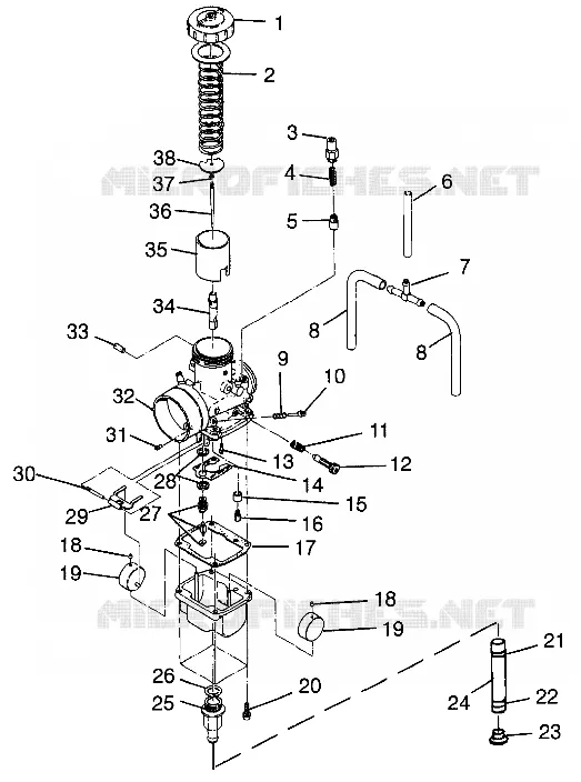 CARBURATEUR 700 XCR 0985678(A) AND EUROPEAN 700 XCR E985678 (4943114311D002)