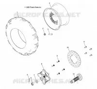 ROUE AVANT and HUB, FRONT