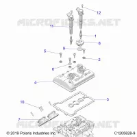 ENGINE, THROTTLE BODY AND COUVERCLE SOUPAPE