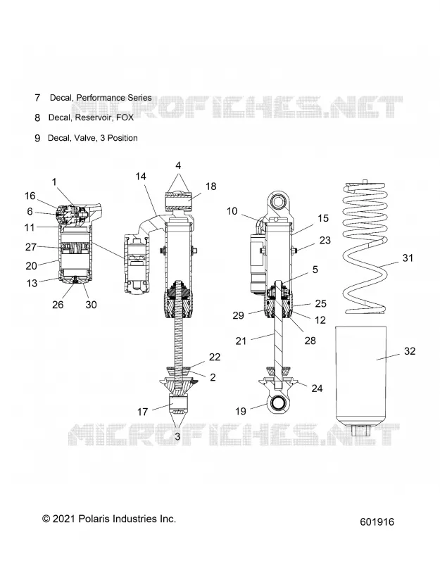 SUSPENSION, AMORTISSEUR AVANT TRACK (7045863)