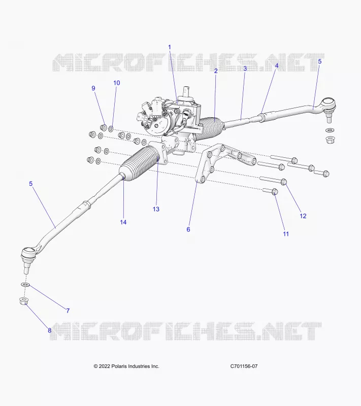 CREMAILLERE DE DIRECTION BOX W/EPS -Z23RGK2KAJ/BJ (C701156-04)