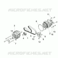 ENGINE, ALTERNATEUR AND COMPRESSOR