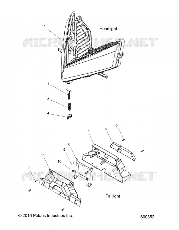 ELECTRICITE, HEADLIGHT AND TAILLIGHT