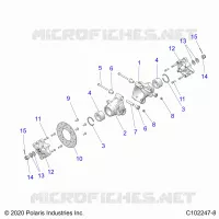 SUSPENSION ARRIERE HUBS, CARRIER AND BRAKE DISC