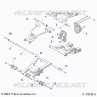 SUSPENSION ARRIERE CONTROL ARM, MOUNTING