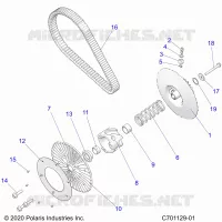 SYSTÃˆME DE TRANSMISSION, SECONDARY CLUTCH/BELT