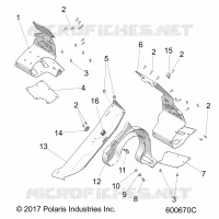 CHASSIS, CLUTCH GUARD AND REPOSE PIEDS
