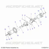SUSPENSION ARRIERE HUBS, CARRIER AND BRAKE DISC- A21SDS57C4 (C102247-8)