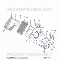 MOTEUR, RADIATOR MOUNTING