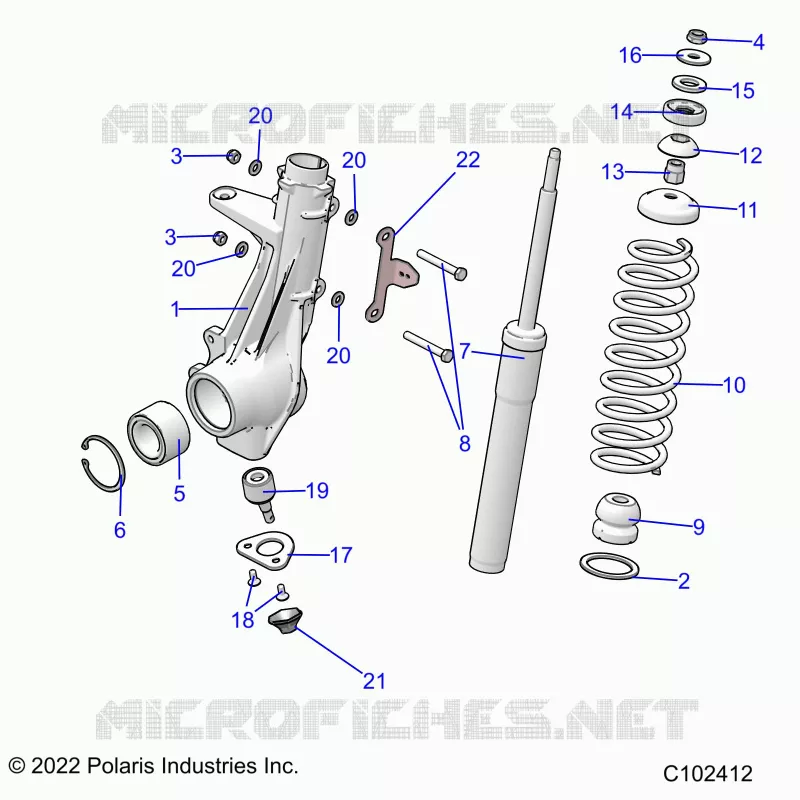 SUSPENSION, JAMBE DE FORCE AVANT