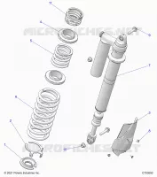 SUSPENSION, REAR SUPPORT AMORTISSEUR 