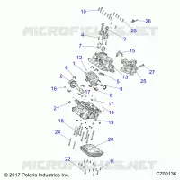 ENGINE, CRANKCASE AND VILEBREQUIN