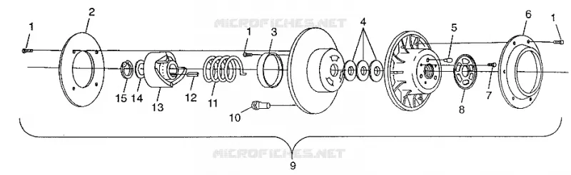 EMBRAYAGE DE TRANSMISSION 440 XCR 0971660 (4937893789B013)