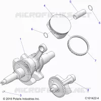 ENGINE, VILEBREQUIN, PISTON AND BALANCE SHAFT