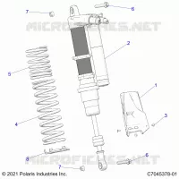 SUSPENSION, REAR SUPPORT AMORTISSEUR , DELUXE