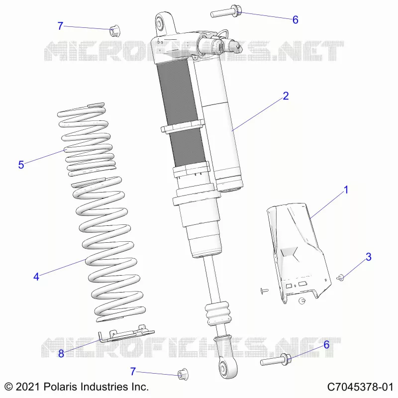 SUSPENSION, REAR SUPPORT AMORTISSEUR , DELUXE