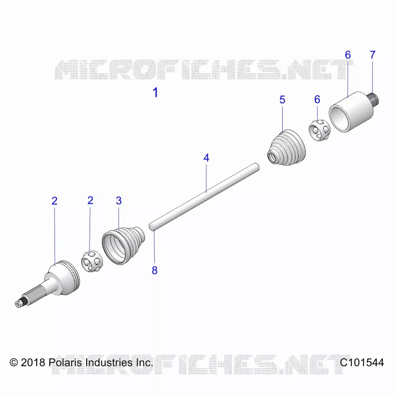 DRIVE TRAIN, DRIVE ARBRE DE TRANSMISSION ARRIERE