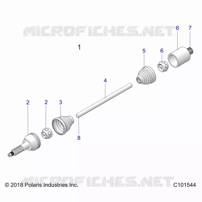 DRIVE TRAIN, ARBRE DE TRANSMISSION ARRIERE