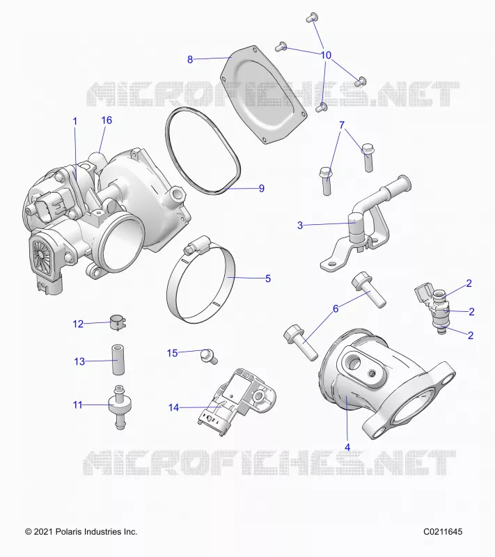 ENGINE, CORPS DE PAPILON AND FUEL RAIL