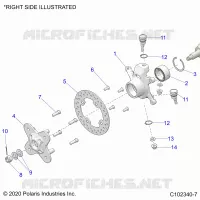SUSPENSION AVANT HUB, KNUCKLE AND BRAKE DISC