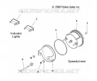 COMPTEUR DE VITESSE and INDICATOR LIGHTS