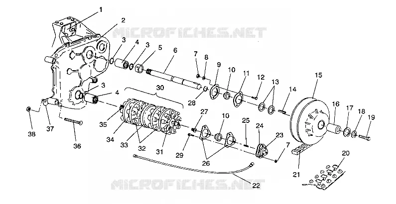 TRACK AND ARBRE DE TRANSMISSION ASSEMBLY WIDETRAK / 0932064 (4922982298015A)