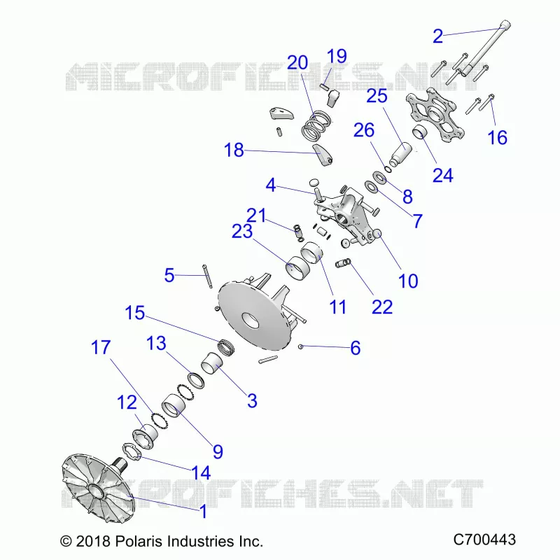 SYSTEME DE TRANSMISSION, PRIMARY CLUTCH