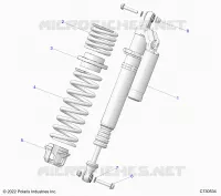 SUSPENSION, AMORTISSEUR AVANT MOUNTING, STANDARD/PREMIUM